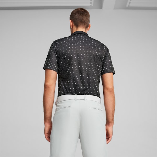 Pure Geo Men's Golf Polo, PUMA Black-White Glow, large-ZAF