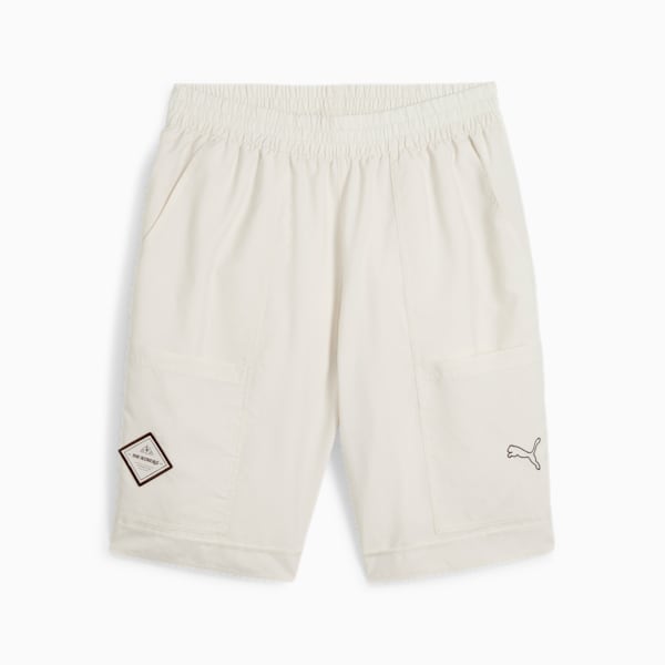 Porsche Legacy Men's Motorsport Summer Crew Shorts, Alpine Snow, large-ZAF