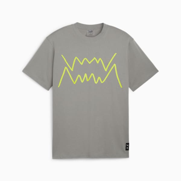Remera de basketball Jaws Core para hombre, Stormy Slate, large-ARG