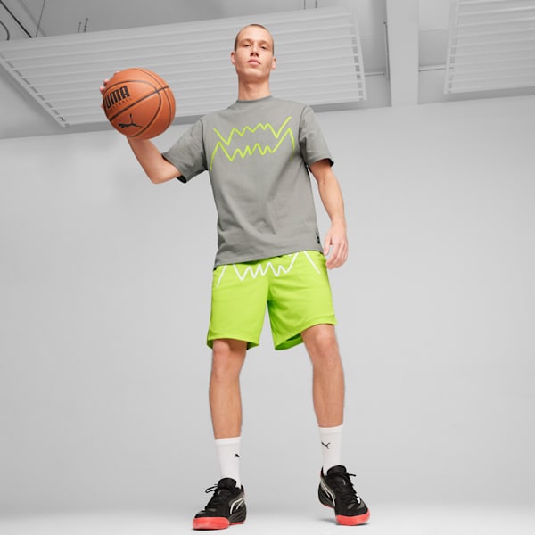 Remera de basketball Jaws Core para hombre, Stormy Slate, large-ARG