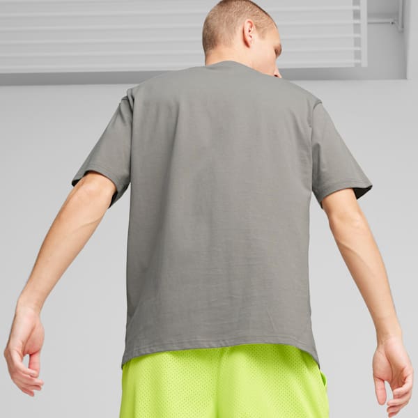 Remera de basketball Jaws Core para hombre, Stormy Slate, large-ARG