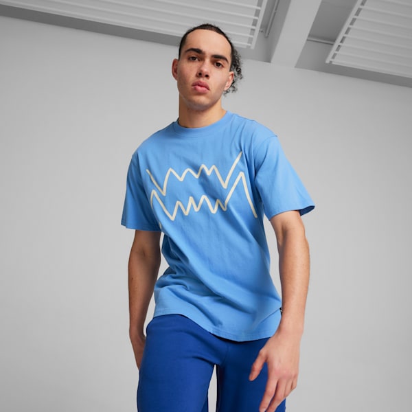 Remera de basketball Jaws Core para hombre, Blue Skies, large-ARG