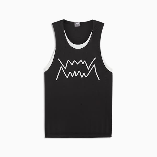 Musculosa de basketball Jaws Core para hombre, PUMA Black-PUMA White, large-ARG
