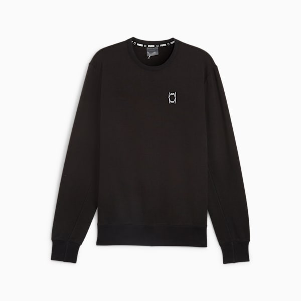 Buzo de basketball Pivot Crewneck, PUMA Black, large-ARG