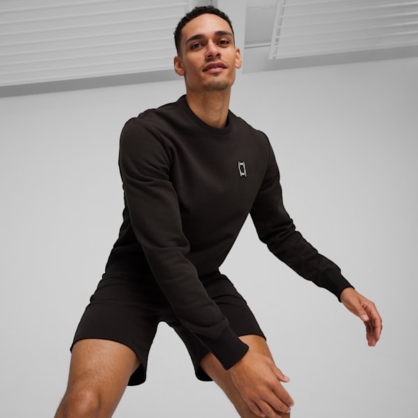 Buzo de basketball Pivot Crewneck, PUMA Black, large-ARG