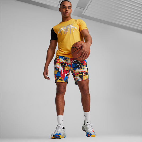 Winners Circle Basketball Shorts, PUMA Black-AOP, large-ZAF