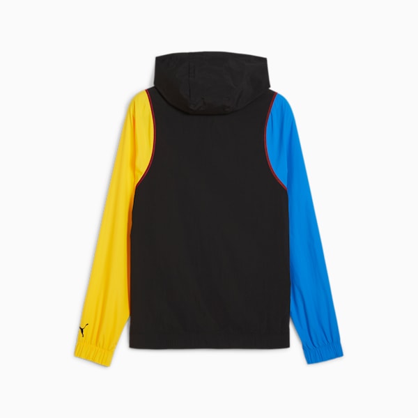 Campera de basketball Winners Circle, PUMA Black-Racing Blue-Yellow Sizzle-For All Time Red, large-ARG