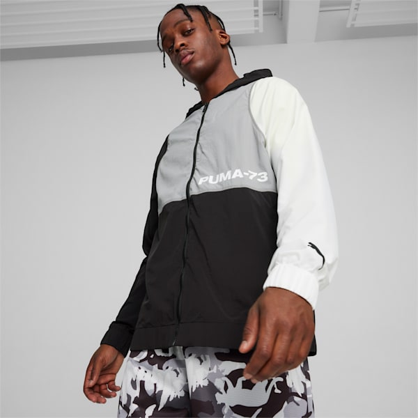 Campera de basketball Winners Circle, PUMA White-PUMA Black-Stormy Slate, large-ARG