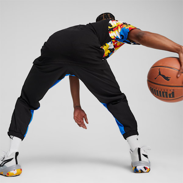 Pantalón de basket Winners Circle Warmup para hombre, PUMA Black-Racing Blue, large-ARG