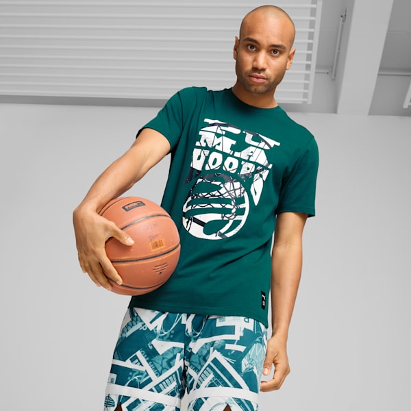 Remera de basketball para hombre The Hooper, Cold Green, large-ARG