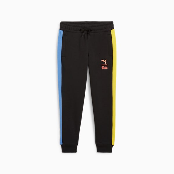 PUMA x TROLLS Kids' T7 Track Pants, PUMA Black, large-ZAF
