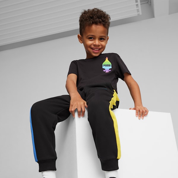 PUMA x TROLLS Kids' T7 Track Pants, PUMA Black, large-ZAF