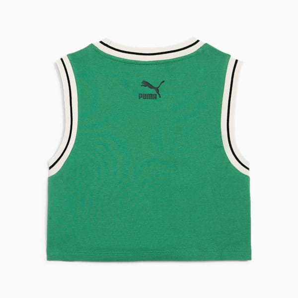 Top corto PUMA TEAM Graphic para mujer, Archive Green, large-ARG