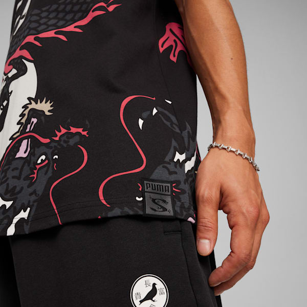 Remera PUMA X STAPLE, PUMA Black-Staple Pink, large-ARG