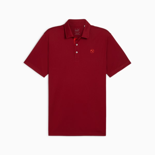 Pure Solid Men's Golf Polo, Intense Red, large-ZAF
