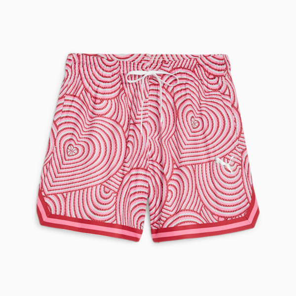 Shorts Game Love Heart para mujer, Club Red-AOP, large-ARG