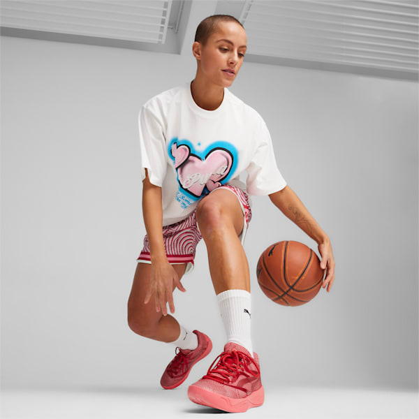 Shorts Game Love Heart para mujer, Club Red-AOP, large-ARG