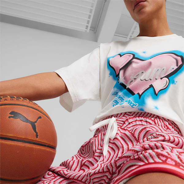 Shorts Game Love Heart para mujer, Club Red-AOP, large-ARG