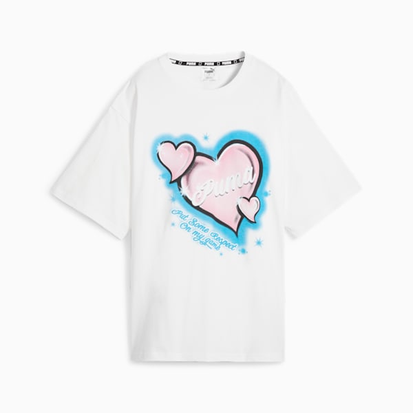 Remera de Basket Game Love para mujer, PUMA White, large-ARG