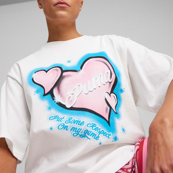 Remera de Basket Game Love para mujer, PUMA White, large-ARG