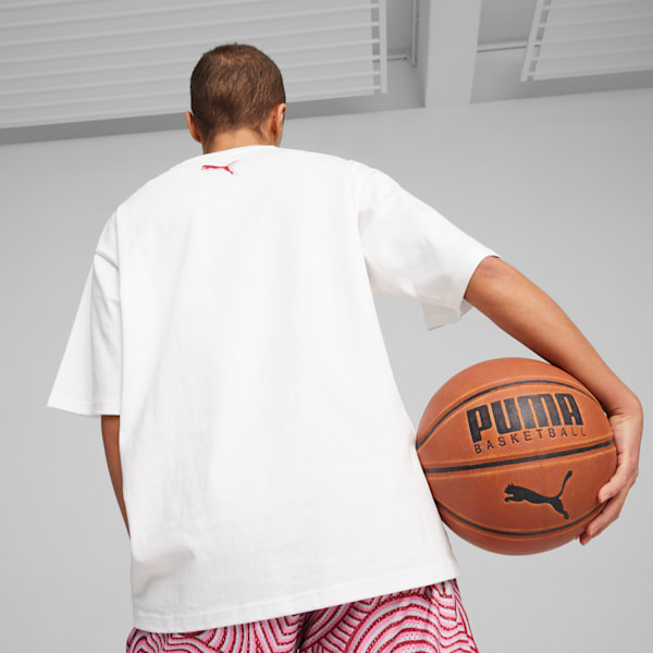 Remera de Basket Game Love para mujer, PUMA White, large-ARG