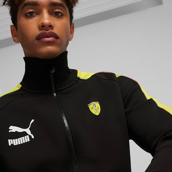Scuderia Ferrari Race Iconic T7 Men's Motorsport Jacket, PUMA Black, large-ZAF