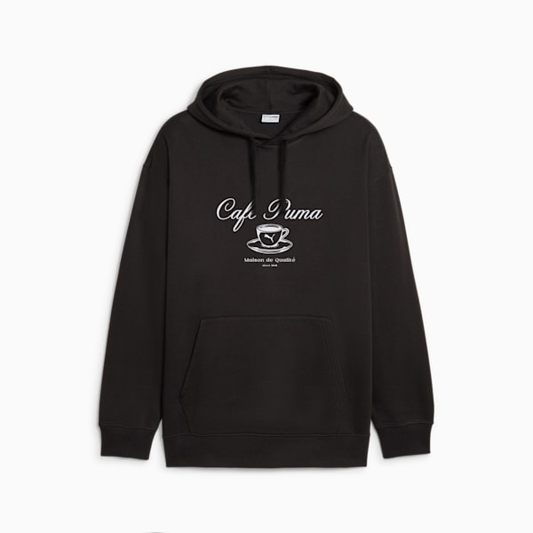 CLASSICS CAFE PUMA Men's Hoodie, PUMA Black, large-ZAF