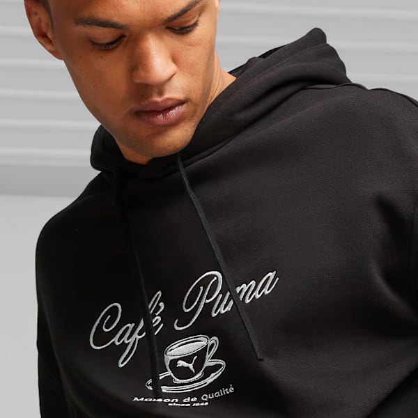 Sudadera con capucha CLASSICS CAFE PUMA para hombre, PUMA Black, large-MEX