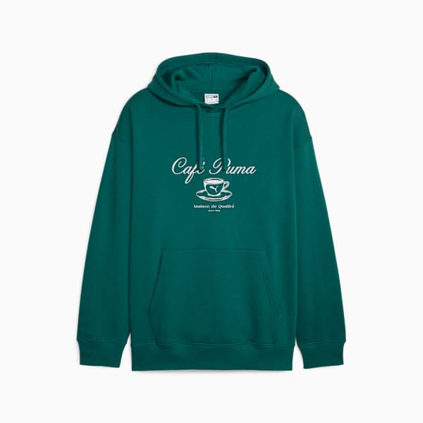 Sudadera con capucha CLASSICS CAFE PUMA para hombre, Malachite, large-MEX