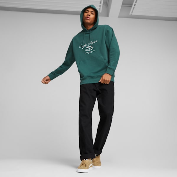 Sudadera con capucha CLASSICS CAFE PUMA para hombre, Malachite, large-MEX