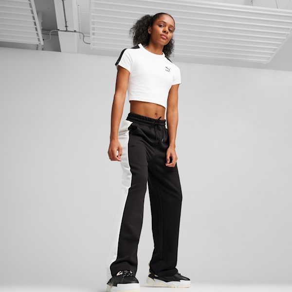 Pantalón recto T7 para mujer, PUMA Black, large-ARG