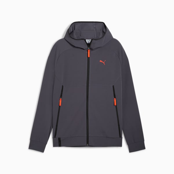PUMATECH Men's Track Jacket, Galactic Gray-Redmazing, large-ZAF