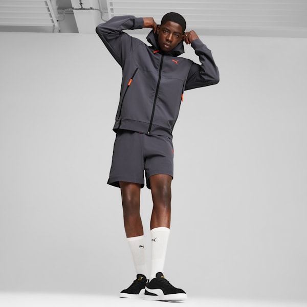 PUMATECH Men's Track Jacket, Galactic Gray-Redmazing, large-ZAF