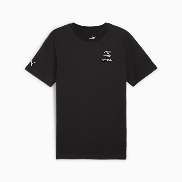 SENNA A VIDA Men's Motorsport Tee, PUMA Black, large-ZAF