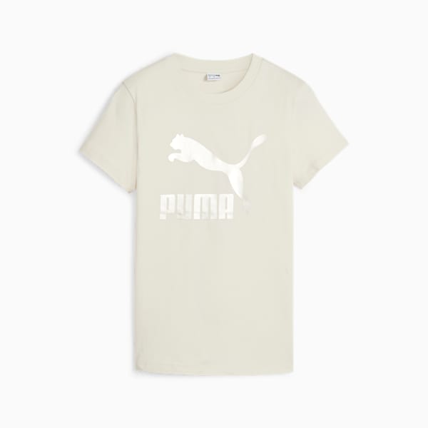 Playera para mujer CLASSICS Shiny Logo, Alpine Snow, large-MEX