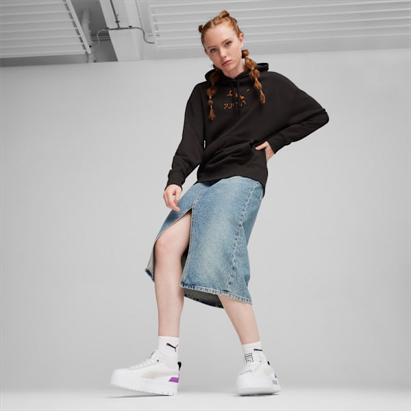 Sudadera con capucha para mujer CLASSICS Kitten, PUMA Black, large-MEX