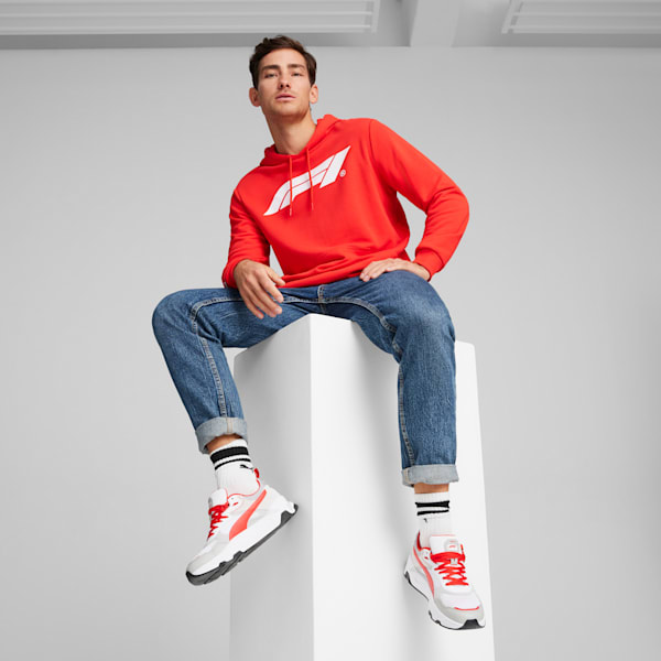 F1 ESS Men's Motorsport Logo Hoodie, Pop Red, large-MEX
