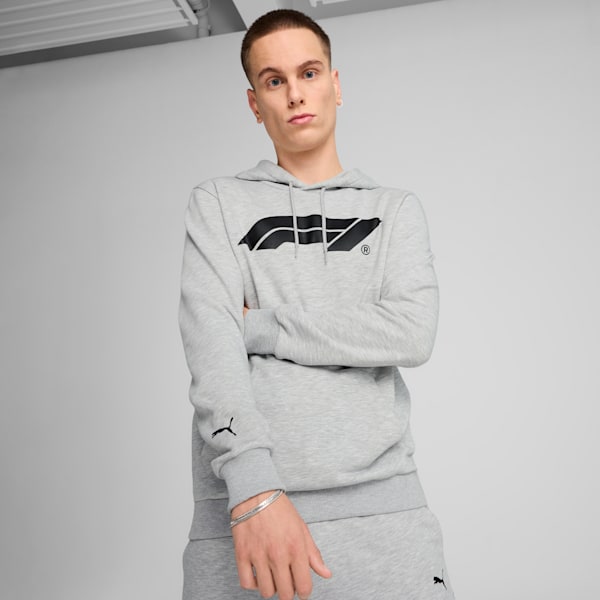 Buzo con capucha F1® ESS Logo para hombre, Light Gray Heather, large-ARG