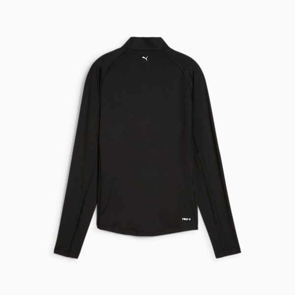 You-V Solid Women's Golf 1/4 Zip Pullover, PUMA Black, large-ZAF