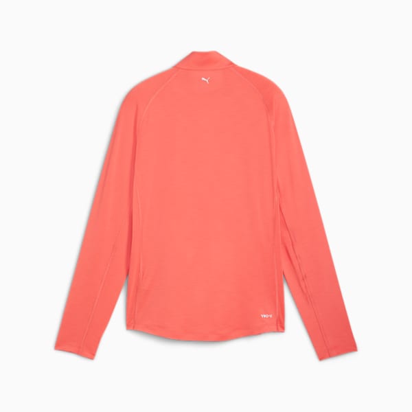You-V Solid Women's Golf 1/4 Zip Pullover, Salmon, large-ZAF