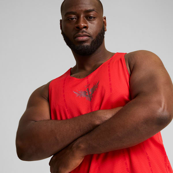 Musculosa de basketball Melo Alwayz On para hombre, For All Time Red, large-ARG