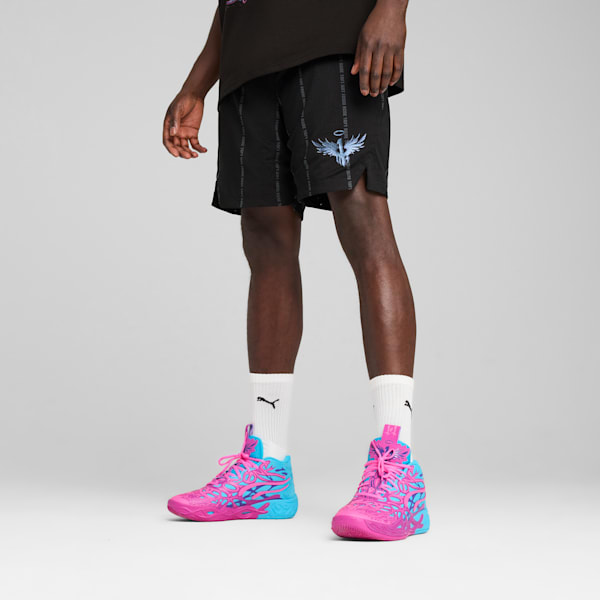 Shorts de basketball Melo Alwayz On para hombre, PUMA Black, large-ARG