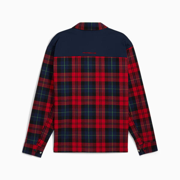 PUMA x PORSCHE LEGACY Statement Flannel Shirt, Club Navy, large-ZAF