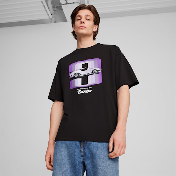 PUMA x PORSCHE LEGACY 911 Graphic Tee Men, PUMA Black, large-ZAF