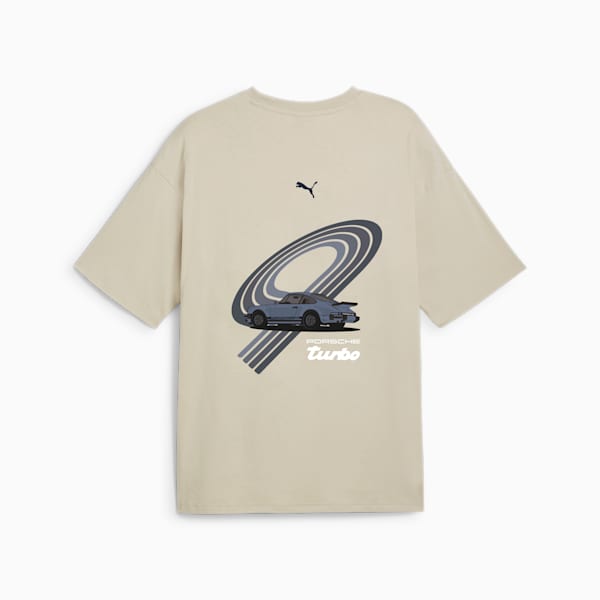 Remera con estampado Porsche Legacy Turbo para hombre, Desert Dust, large-ARG