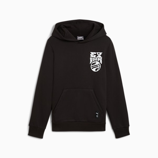 Basketball Blueprint Hoodie Youth, PUMA Black, large-MEX