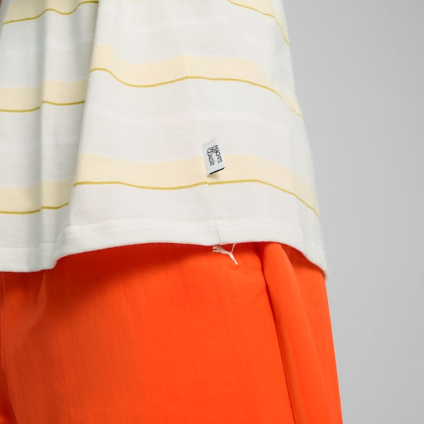 MMQ Striped Tee Men, Alpine Snow, large-MEX