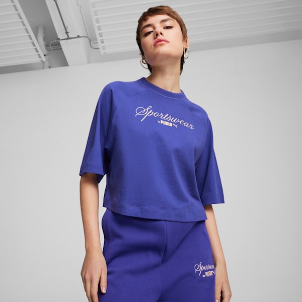 Remera CLASSICS+ extragrande para mujer, Lapis Lazuli, large-ARG