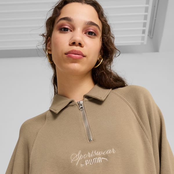 Buzo CLASSICS+ con media cremallera para mujer, Oak Branch, large-ARG