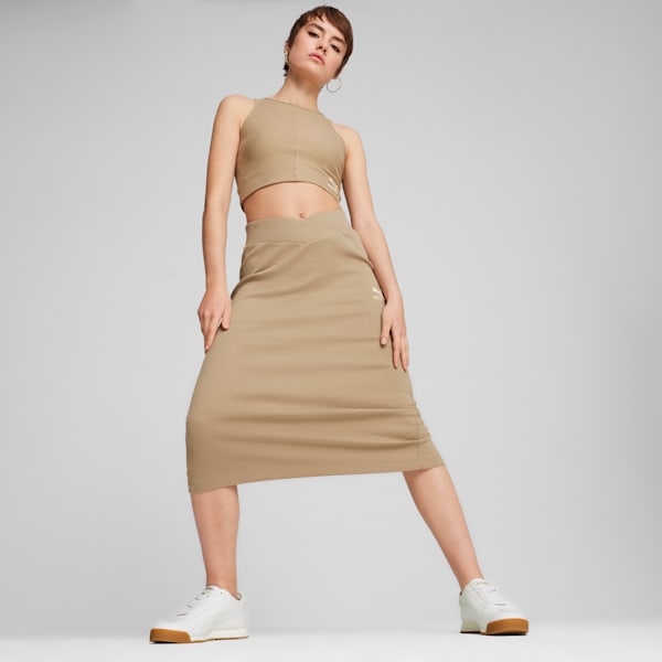 CLASSICS Ribbed Crop Top Women, Oak Branch, large-ZAF